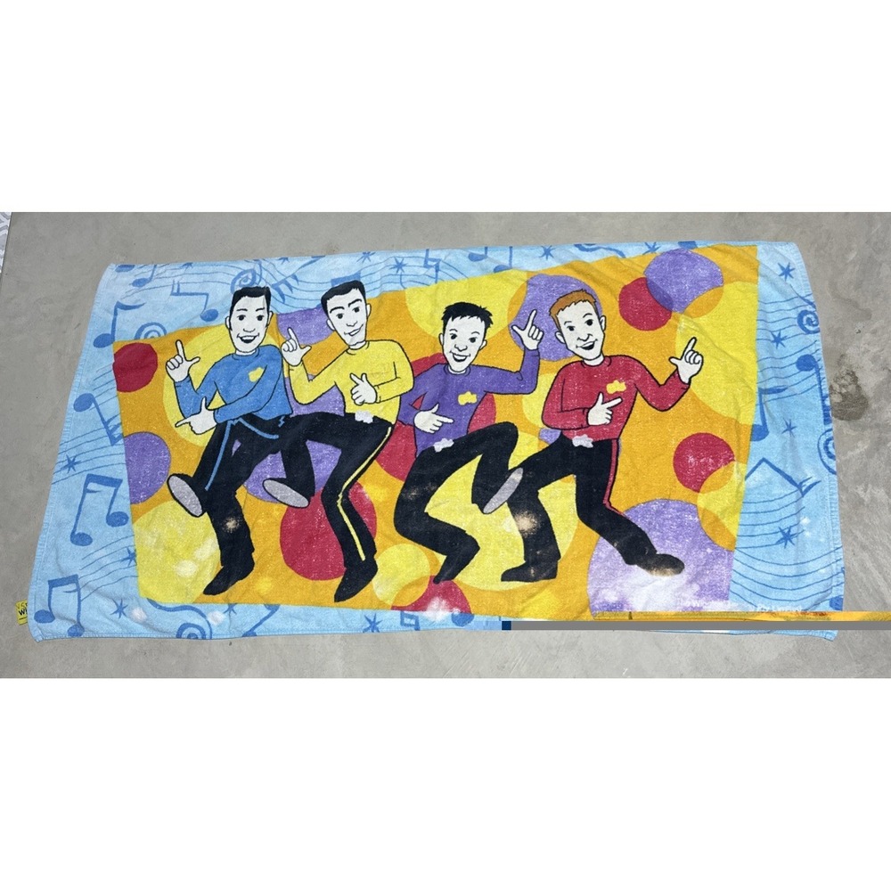 The Wiggles Beach Towel  2004 100% Cotton 55" X 30" Kids Adult Size TV Show